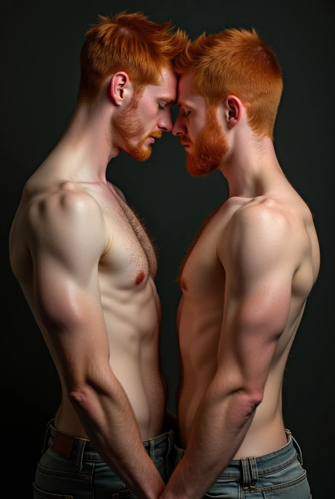 Two redheaded men having sex