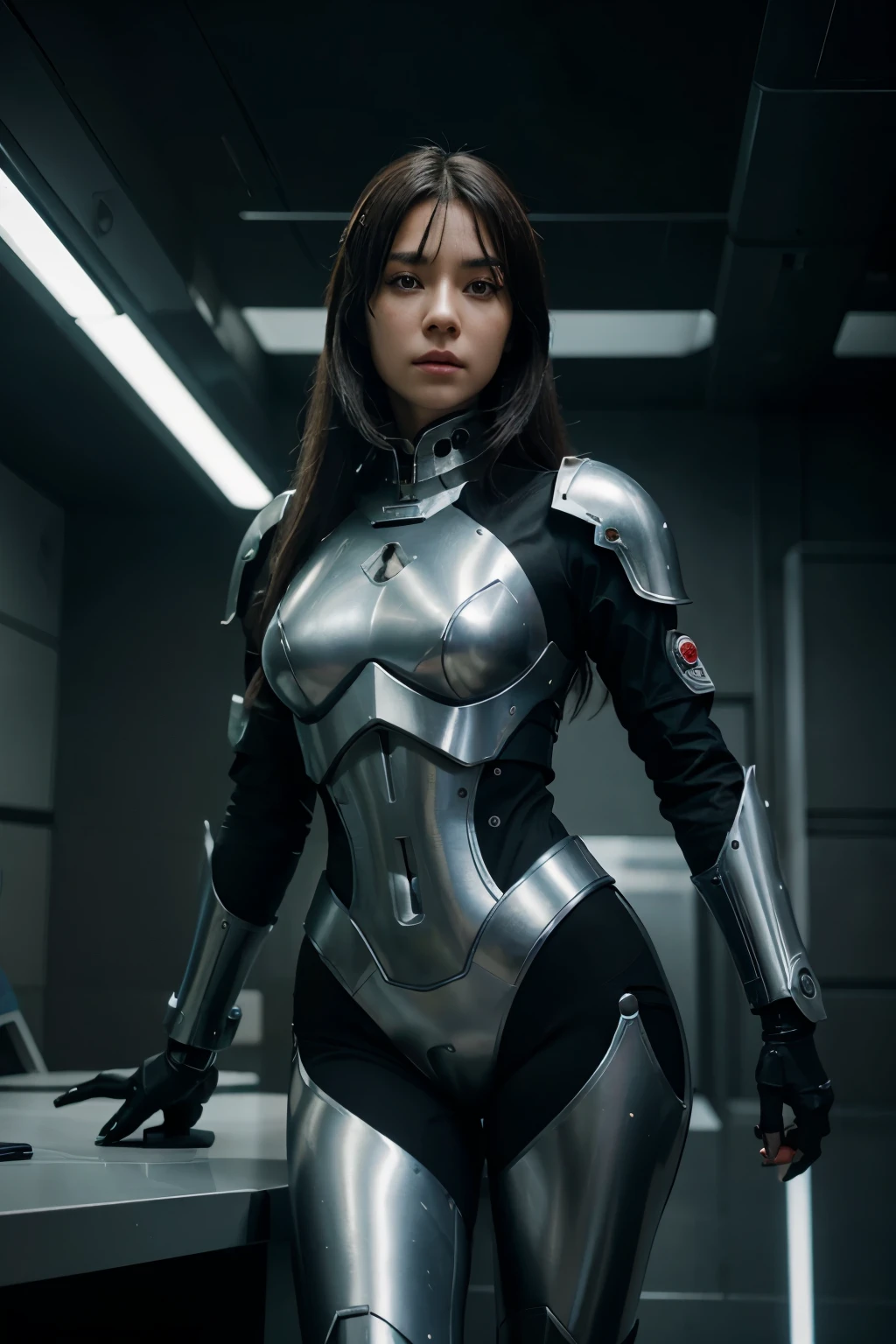 a woman in a futuristic suit with a futuristic helmet and a futuristic sword, trend on cgstation, trend on cgstation, portrait, Knights of the Zodiac, , linda chica cyborg, perfect android girl, portrait anime chica cadete espacial, beautiful cyborg girl, girl with mecha cybernetic armor, CG game, CGsociety y Fenghua Zhong, beautiful cyborg priestess