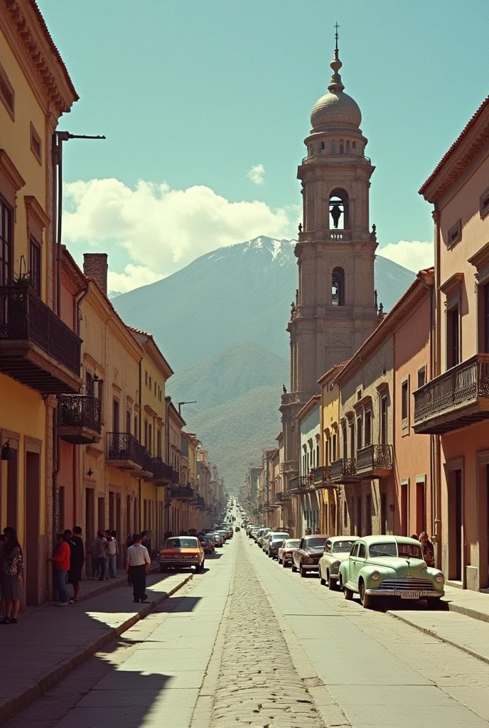 Take a color photo of Arequipa in 1950