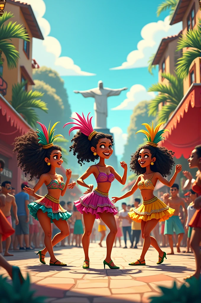 So some cartoons dancing in Rio de Janeiro