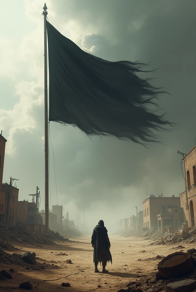 Flamming wasteland of the black flag
