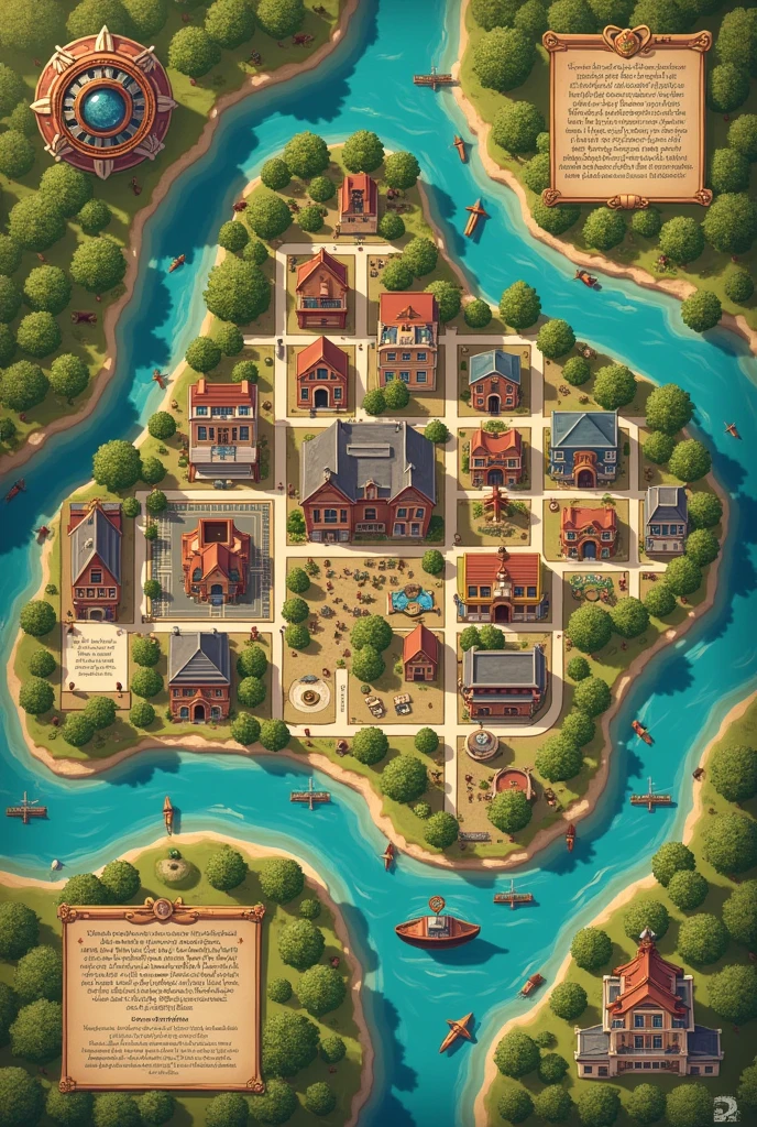 I need a map with the following places:
University - "Revenhurst University": Private university located in the heart of the city, known for its arts program, music and literature.

City - "Ashwood City": a vibrant and cultural city, with a rich historical and architectural heritage. 

Elannes and Sage Department: a cozy apartment in the neighborhood of "Willow Creek", near the university campus, with views of the park. 

Elannes&#39; parents&#39; house: An elegant mansion in the exclusive neighborhood of "Oakwood Hills", with a large garden and a stunning view of the city.

Kaiden Department: A modern and minimalist loft in the neighborhood of "downtown", close to the best restaurants and bars in the city.

Thayer Department, Rowan y Gideon: A shared apartment in the neighborhood of "Arts District", full of color and energy, with a small roof garden.

The Cozy Cupcake: a cozy coffee shop on the university campus where Elannes and Sage often meet. 

The Raven's Nest: an underground bar in the neighborhood of "downtown" where Kaiden and his friends often play live music.

The secret garden: a hidden place on the university campus where Elannes and Kaiden secretly meet.