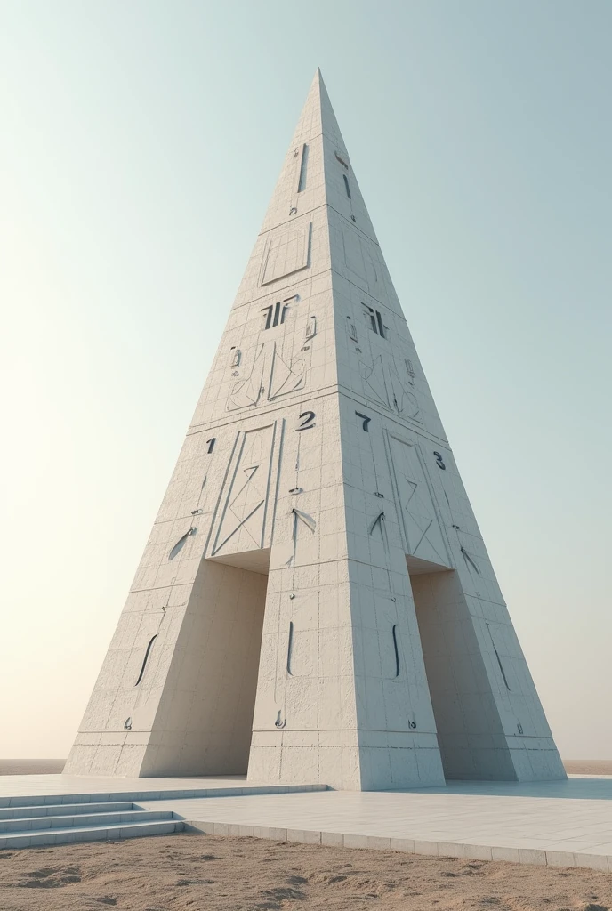 Pyramid that contains the numbers from 0 to 9 and all the letters of the alphabet