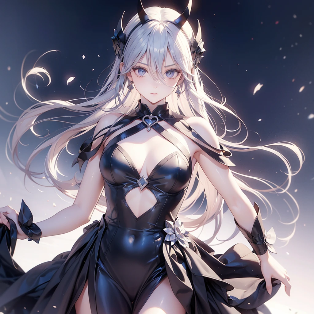 The goddess calls the heroes to another world and asks them to defeat the demon king, random hair color, random style hair, random dress, random beautiful face, slim body, random map, random eyes color, random dress color, random emotion, random moves, random words