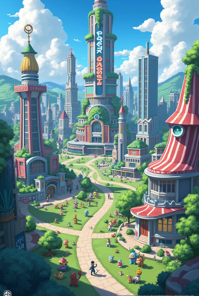A new city in the style of Pokémon