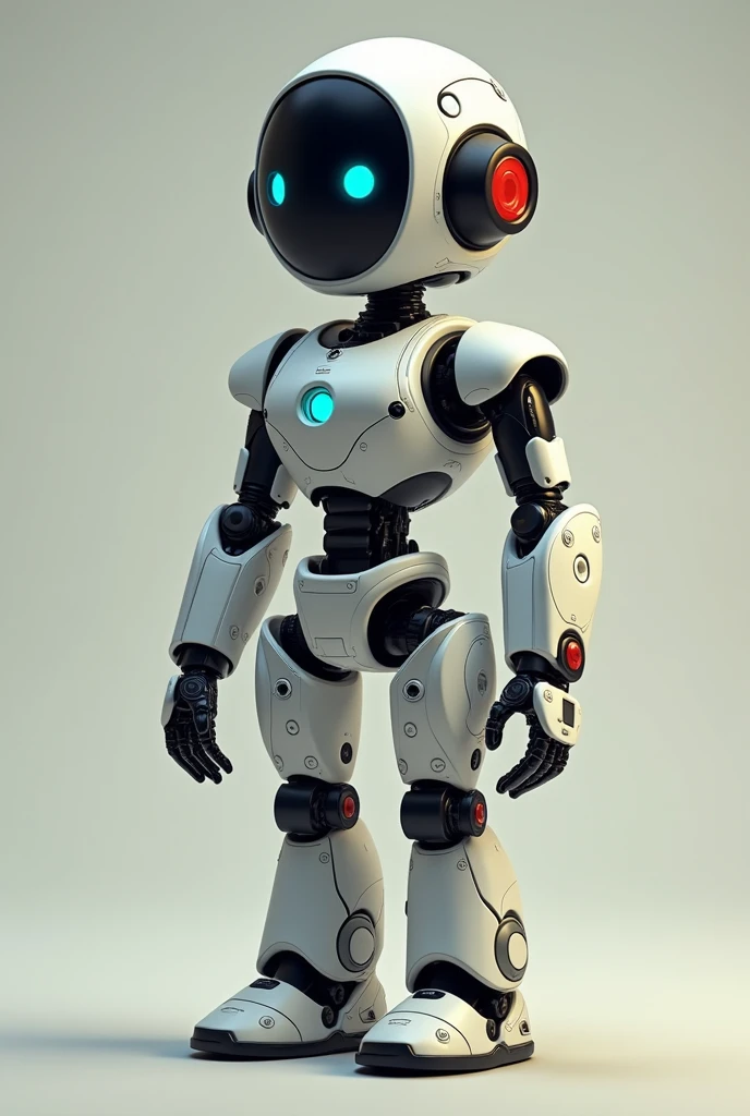 create a yin yang image with robot body in cartoon


