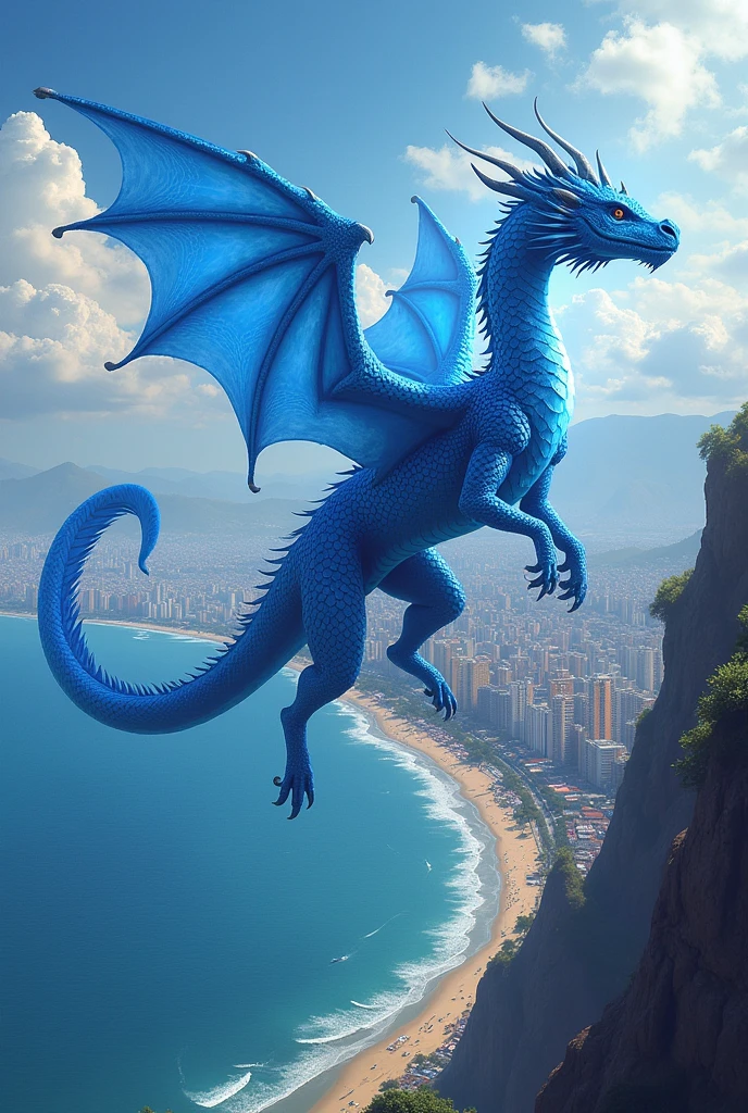 Blue Dragon inspired by the city of Santos