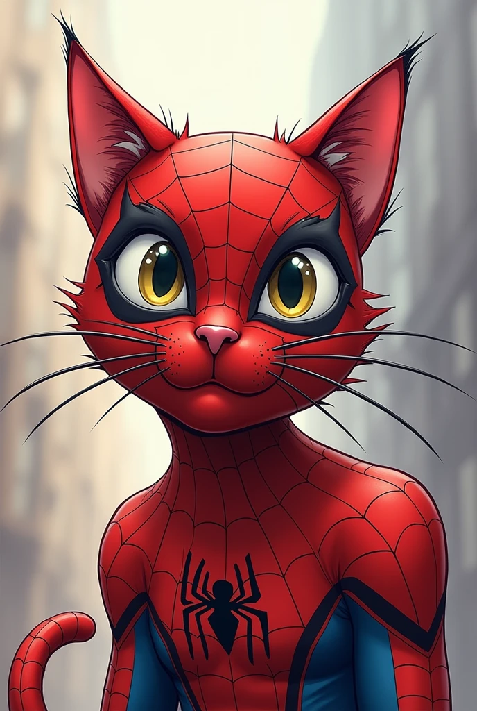 a cat spiderman caricature
