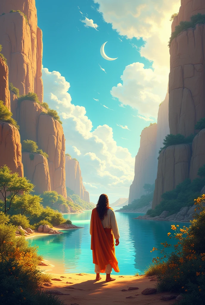 Prompt : "Créez une image avec un titre accrocheur 'L'histoire fascinante de Jonas : Obéissance et miséricorde' sur un fond inspirant représentant un paysage antique. L'image doit être lumineuse, avec des éléments graphiques simples qui captivent l'attention et évoquent une atmosphère spirituelle et ancienne. Incluez également un espace pour un texte de bienvenue."picsar 3D animation style