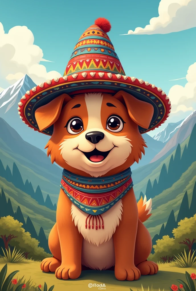 Peruvian dog with Andean cap