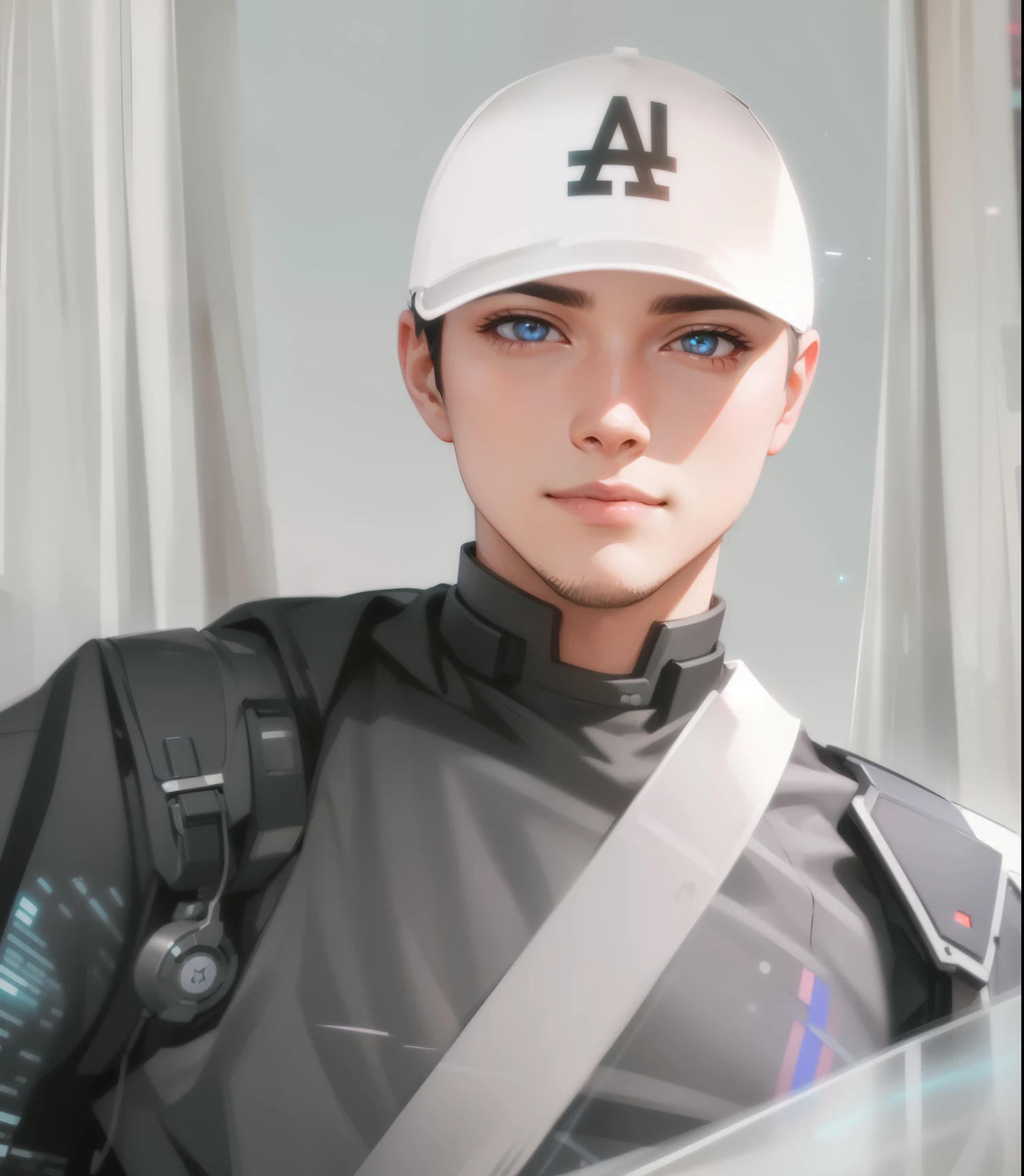 1boy, (extremely beautiful), solo, male focus, cyberpunk, neon lights, vibrant colors, headphones, Cyberpunk, neon, masterpiece, best quality, ultra-detailed, cyberpunk background, detail, in the starry night, moon, explosive and clear eyes, glowing eyes, beautiful details in the wind, little smile.