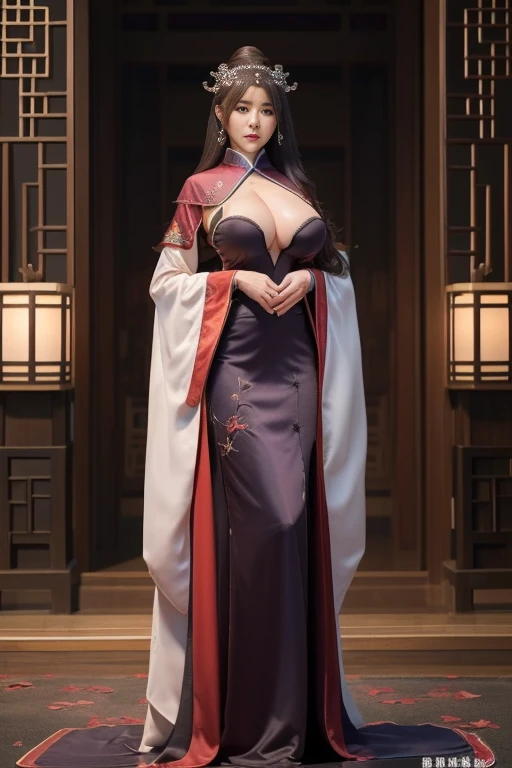 Araki Women, ((big breasts:1.7)), full body, palace ， girl in hanfu, (((not good, Showing breasts))), tight , Cloak with ancient Chinese costume, Sexy Hanfu,  Chinese style underwear , traditional beauty, Chinese Princessโบราณ, Chinese Princess, with ancient Chinese aesthetics, Beautiful Fantasy Empress, Traditional Chinese, Chinese woman, ４ｋ、８ｋ、(full body), raw photography、best quality、High quality photos、complicated、(breast exposure、Small breasts split apart)、A pensive expression、movie light, dark shot, incredible light, Rim lights, side lights, Anatomically correct, realistic textures, 8k octane render, F2 aperture.8, 