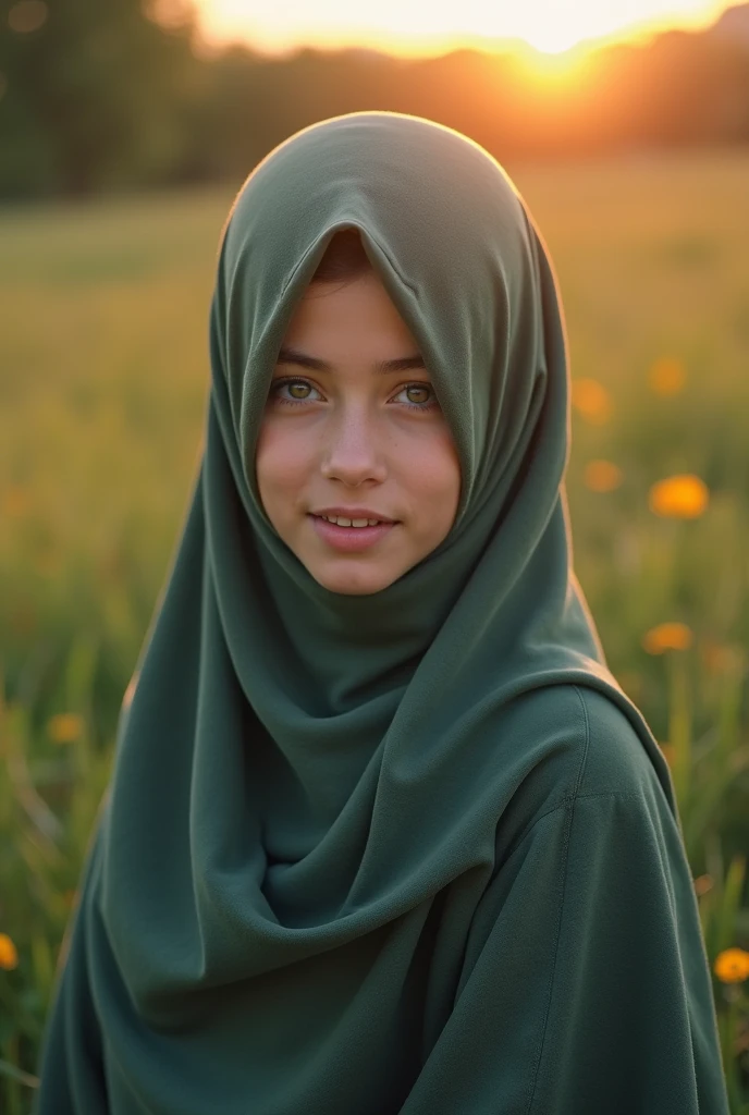 muslim girl in nature