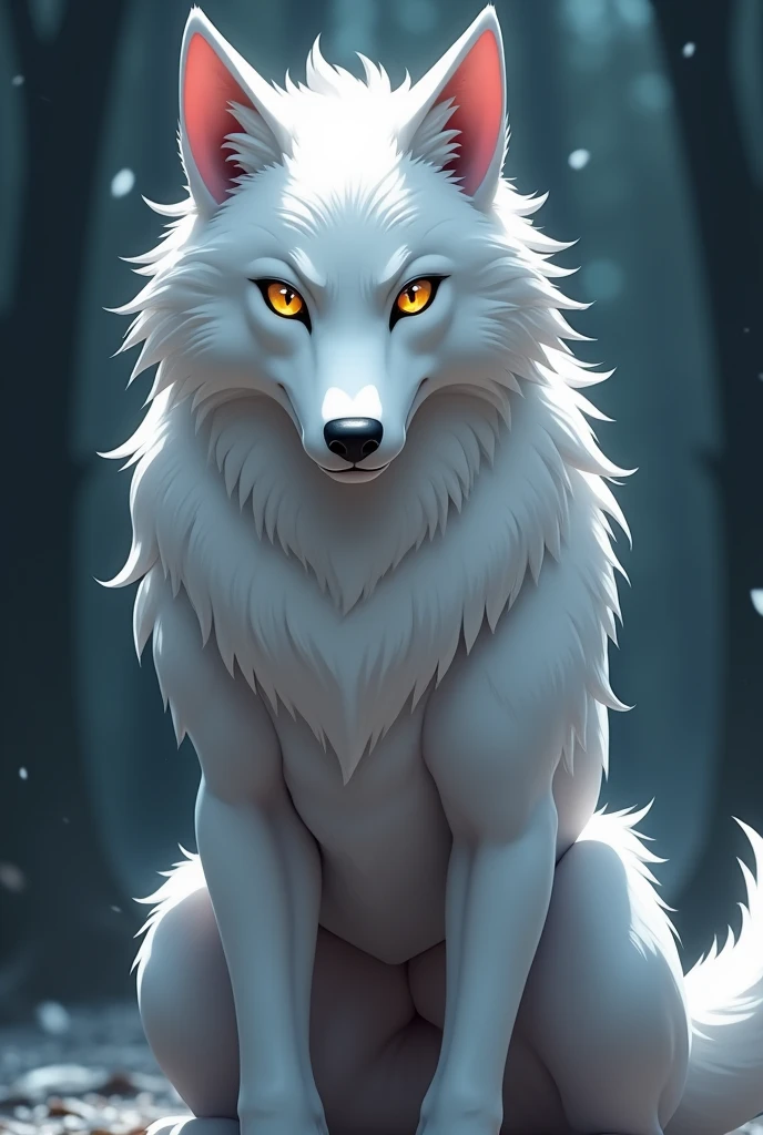 Shows the image of the character loona from the series helluva boss:furry e cor do pela branca