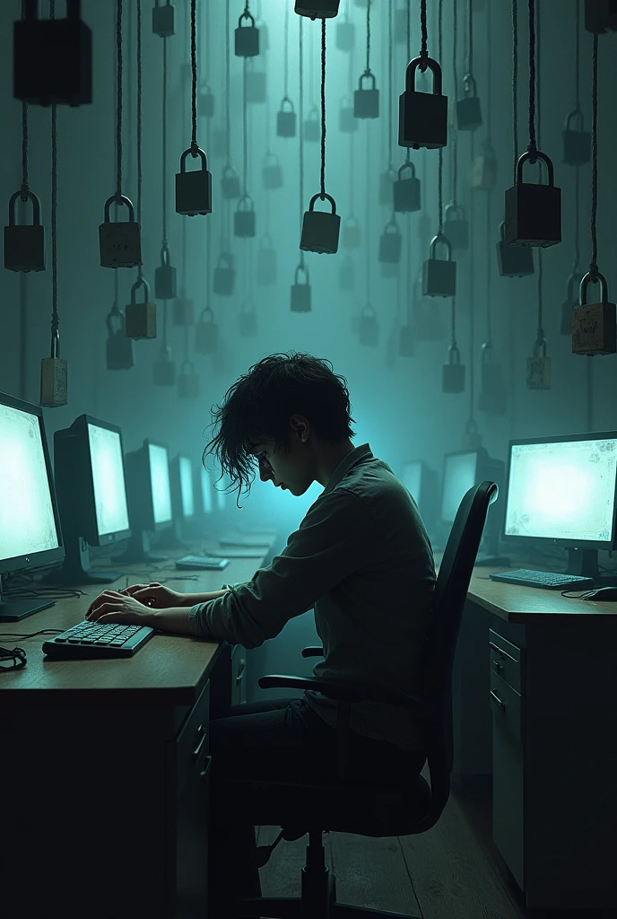 depression,computers,Padlocks