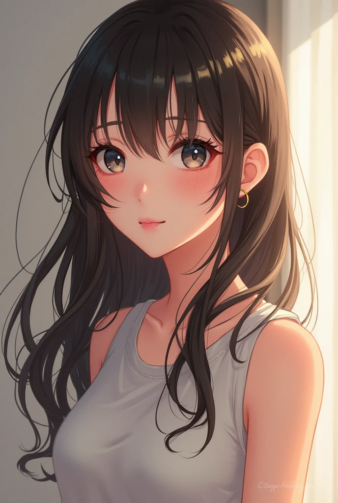 sleeveless, hypdertailed, Girls from Japan, 8k, LEI Photos, Maximum quality, work of art, realisitic, Superdetalhe fotorrealisitic, a girl, cute, Best Smile, gorgeous eyes, long hair, perfect facial features,