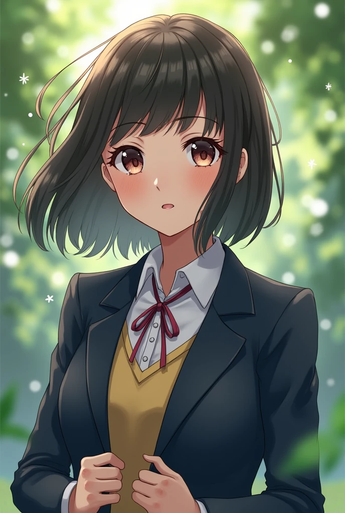Young Japanese female idol、School Blazer、Real、Free the nipple、Free the nipple