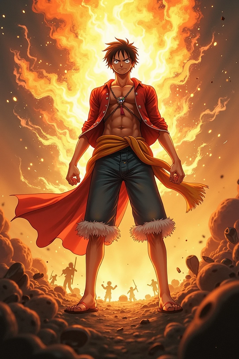 Luffy bravo usando haki do rei