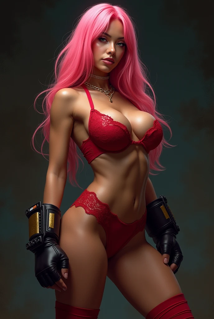 Nicki Minaj With red lingerie Chun-Li