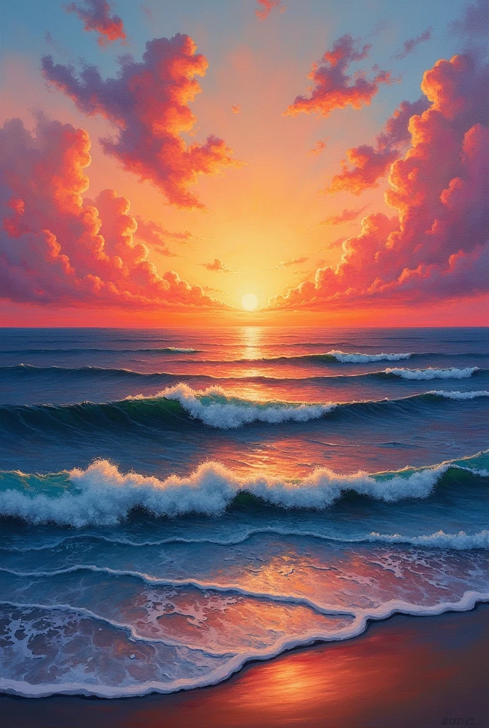 That night, Lena sat down at her easel and poured her heart into her work. She painted a sunset over a calm sea, with colors so vivid they seemed to glow. When she was finished, she felt a sense of peace she hadn’t felt in a long time.