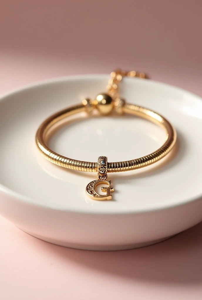 Make a Pandora charm bracelet with the initial G