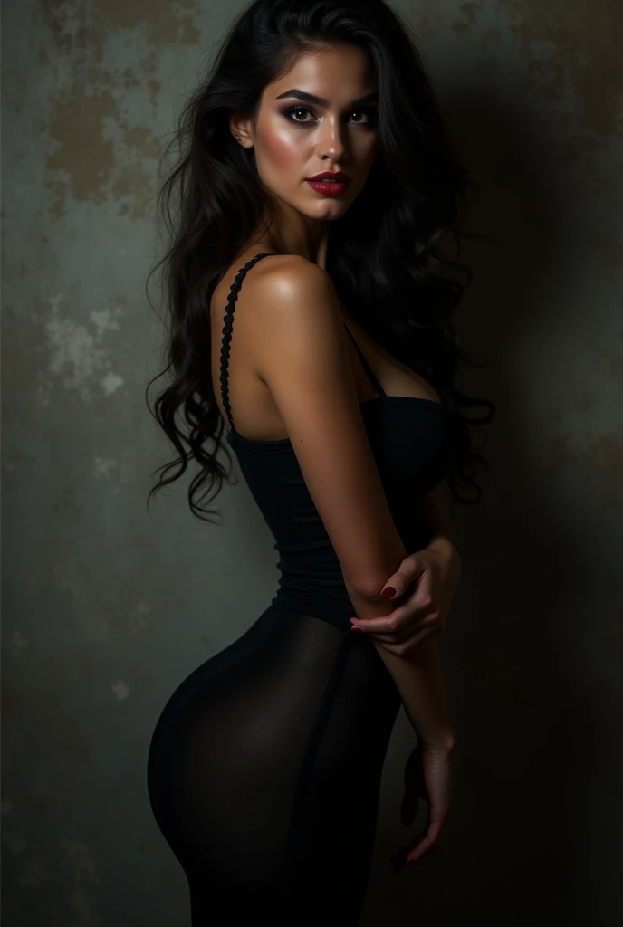 black tights　Erotic　smile