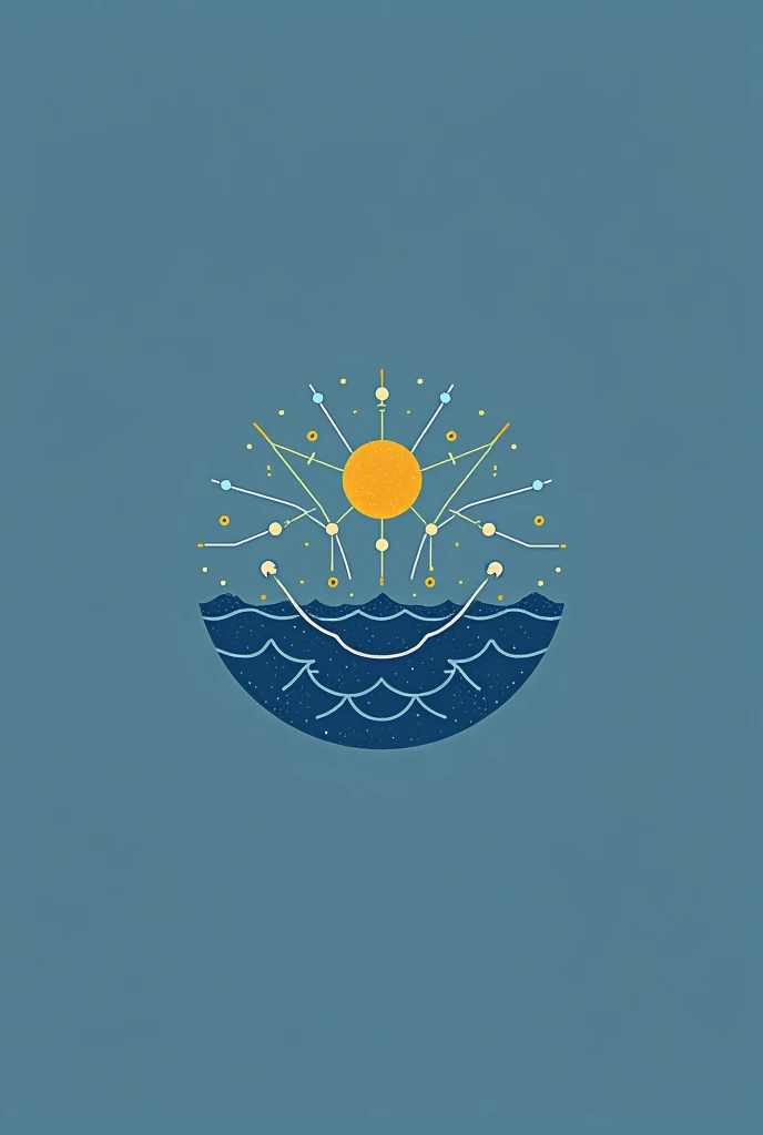 MINIMALIST COLORFUL LOGO FOR THE COMPANY "DISTRIBUTOR OF THE COAST" WITH ICONOGRAPHY THAT REPRESENTS A NETWORK OF CONNECTIONS