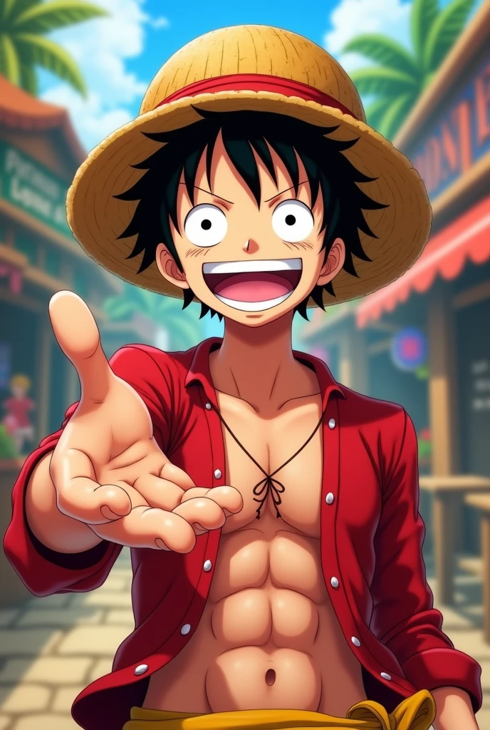 Luffy giving like with smiling face