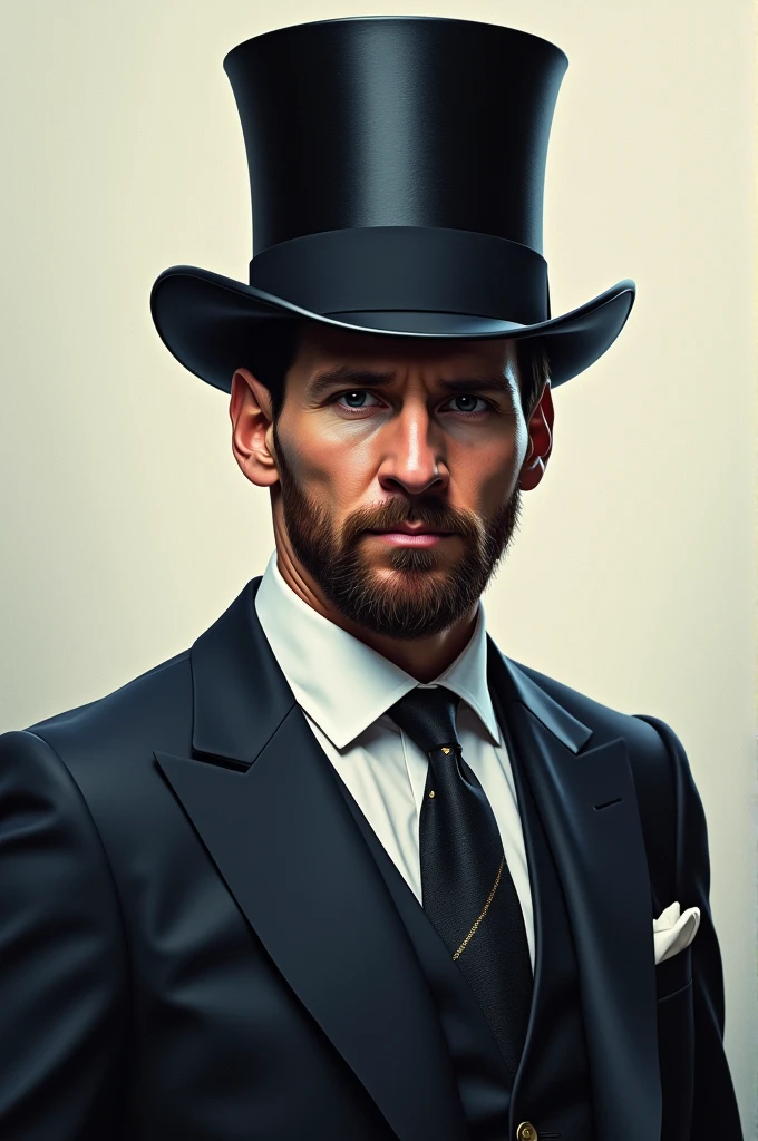 Messi with a top hat 