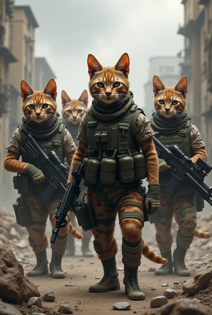 I want there to be 4 military cats

