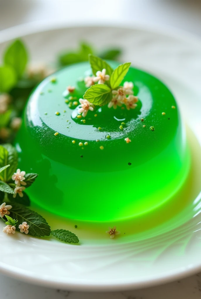 Homemade green jelly