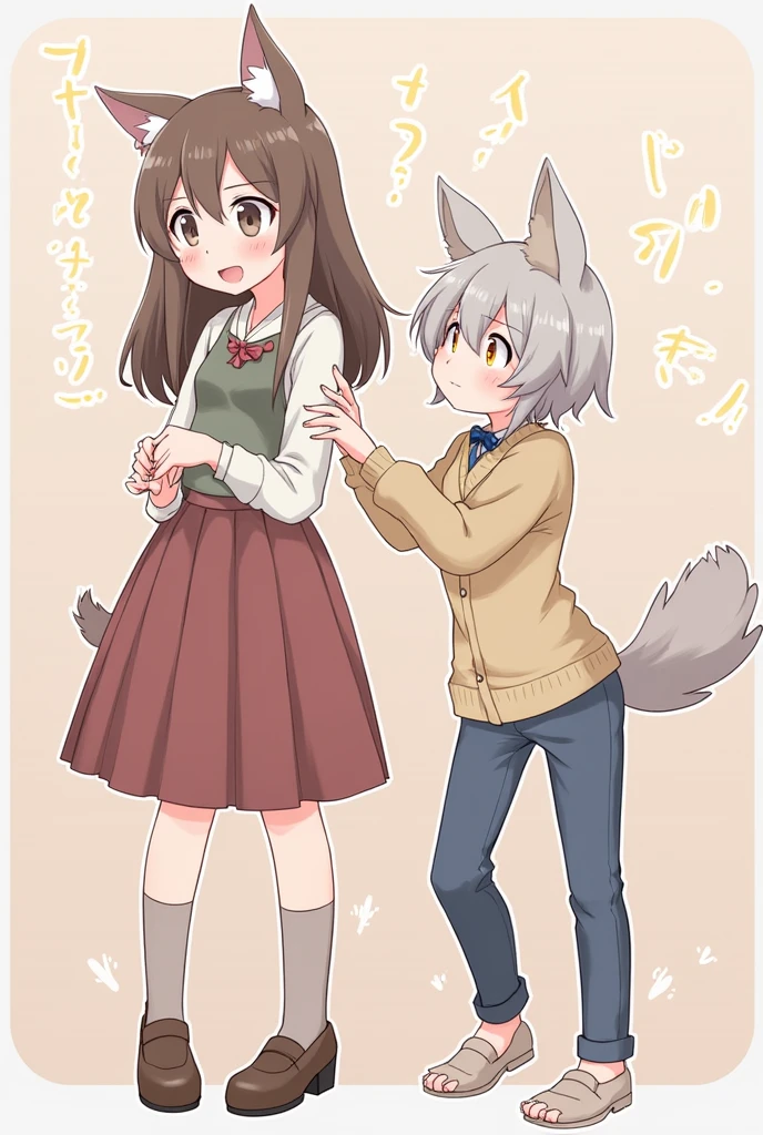 Collaborative fellatio from two cute furry girls