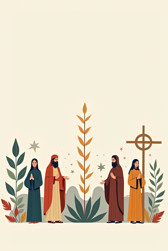 Make me a easy drawing of all religions are equal for wall art