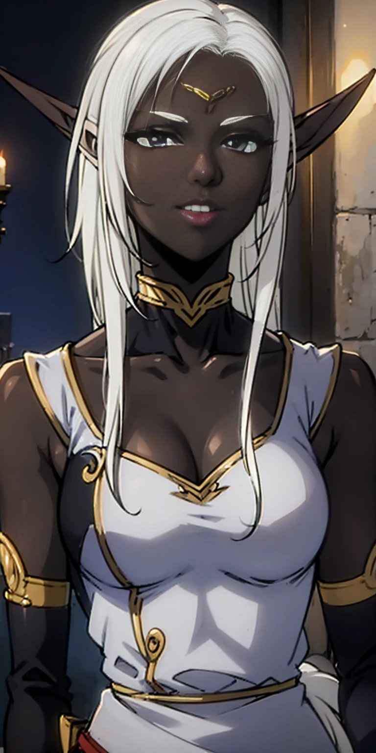 dark elf pirotess black skin white hair