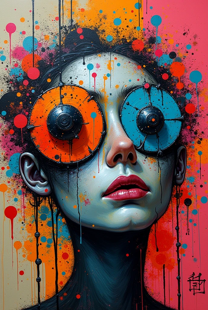 The print captures: The essence of Avant-Garde, Surreal graffiti as lively, colorful art, very high quality, fine art