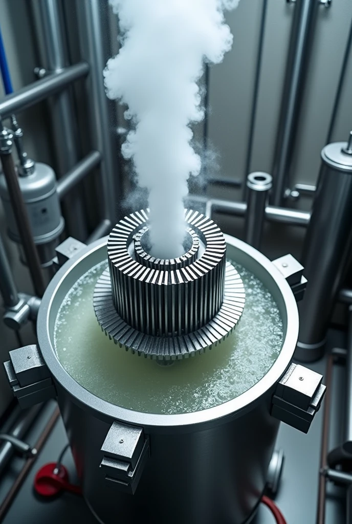 a calandria type evaporator with agitation in operation