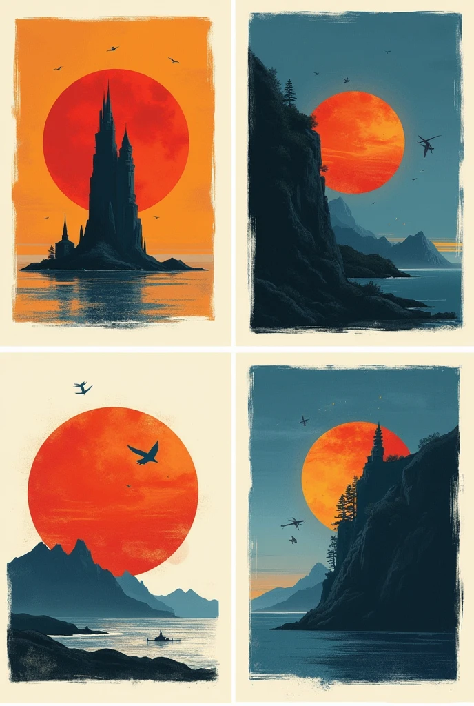 
Poster proposals with different creative design solutions on an artistic theme, art exhibition, film or literary sample with Similarity Gradation Contrast Space
