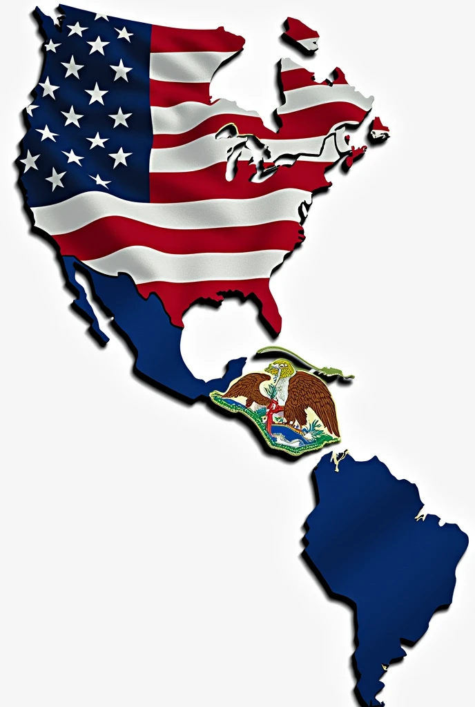 MAKE 2 FLAGS OF THE USA AND GUATEMALA ON A MAP

