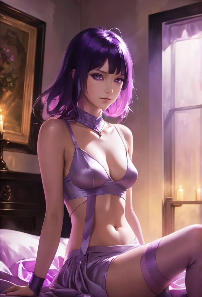 score_9, score_8_up, score_7_up, semi realistic,  1girl
 (hyuuga hinata) with Roxo hair and Luminous eyes, Purple eyes, empty eyes, fantasy art portrait
oil and watercolor painting, dark, chiaroscuro, MythAn1m3
Headband around head, konohagakure symbol 
 , pinup pose, standing,  body,  ((((purple satin ribbon on pussy , white satin ribon on nipples )))), perfect face, smiling, hogtied in an victorian bedroom, fucked in the ass by clothed fat medium aged males, tied up with Purple satin ribbons,hands tied, arms tied, legs tied, feet tied, bondage, nipples, natural chest, (cock in ass, analsex), glossy shiny pink pantyhose, stiletto platform high heels, long slender body,  looking at viewer, worried look on face, head tilted back, cute dynamic pose, candles, victorian bed, romantic, suprised, blush, arched back, size difference, pink collar, ((((close up face))))  (((((blurry background))))) 
score_9,score_8_up,score_7_up,very aesthetic ,(masterpiece:1.4), (best quality), (colorful), (detailed) (((dramatic angle))), males everywhere, unique perspective, unique angle, volumetric lighting, spotlight, mythp0rt