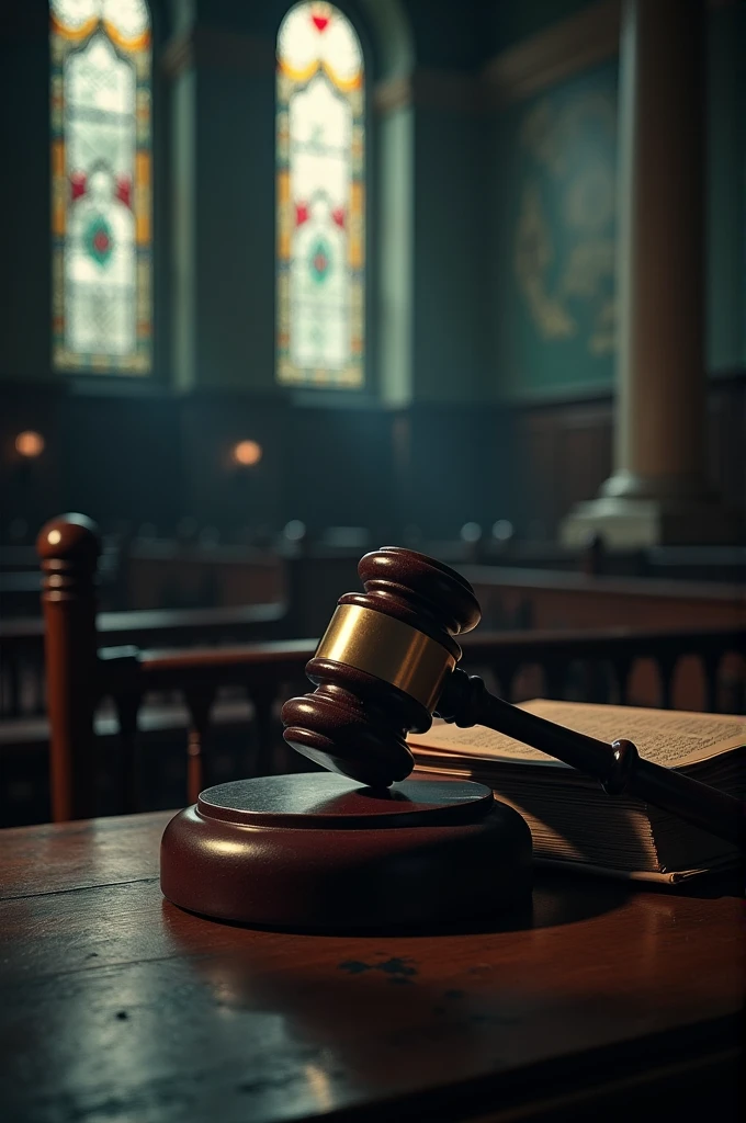 Create an image for a criminal cases podcast called 'In the Court of Truth'