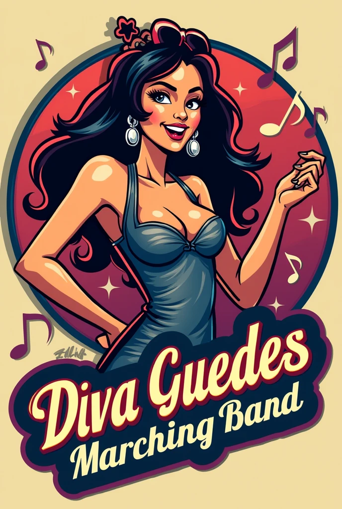 Create a logo for the Diva Guedes Marching Band