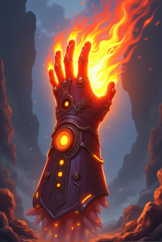 simple Anime styled fire gauntlet 