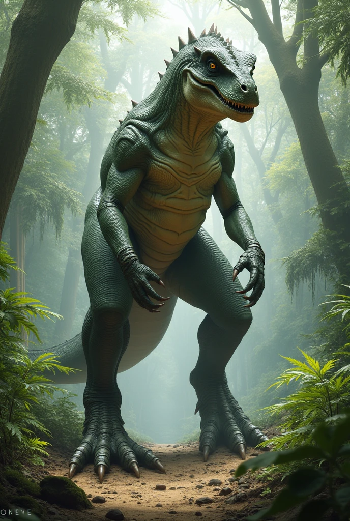 Dinosaur human feet