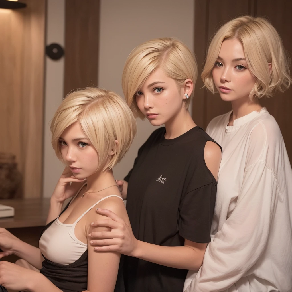 short hair Blonde One person night