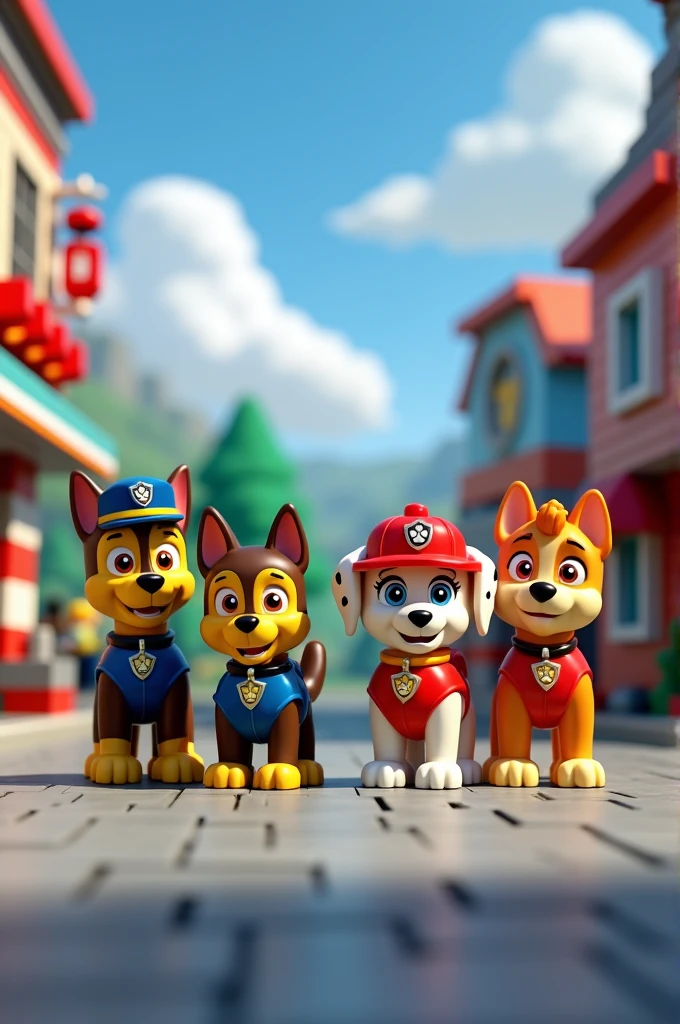 Paw patrol con legos
