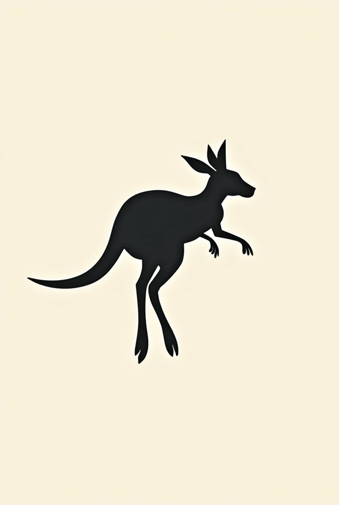Create an image of a kangaroo jumping up. Image for a logo