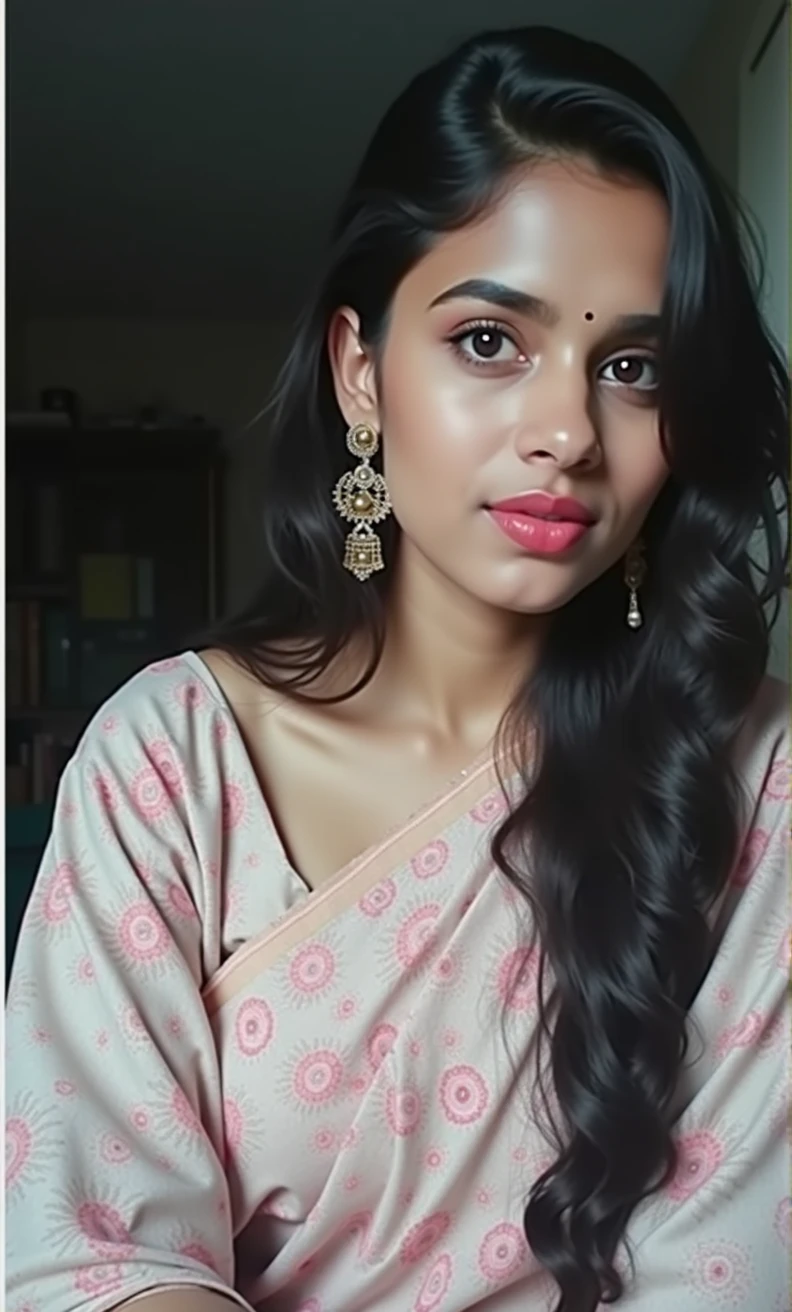 a beautiful young indian woman in red saree, 23 years old, with long wavy black hair, detailed perfect skin, beautiful almond eyes, delicate nose and lips, height 170 cm, weight 75kg, realist, (Best Quality,4k,8k,High resolution,masterpiece:1.2),ultra detailed,(realist,photorealist,photo-realist:1.37),HdR,HD,studio lighting,Ultrafine paint,sharp focus,physically based rendering,extreme detailed description,professional,vivid colors,bokeh,portrait