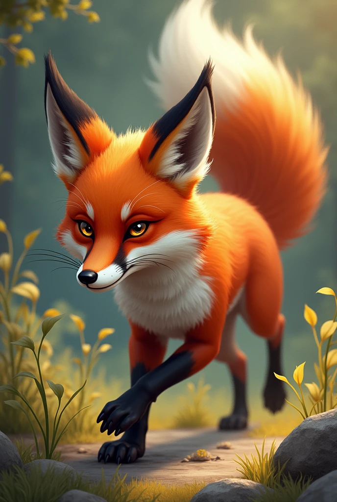 Drew a red fox 