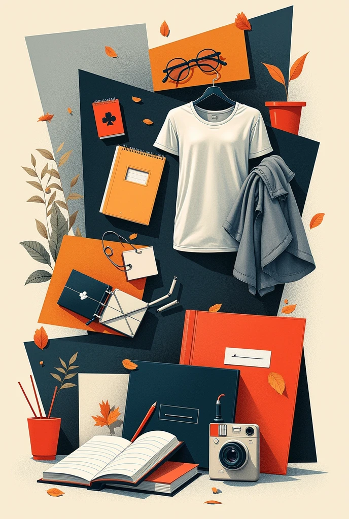 Cubism art with things from my daily life like school and gym. Make a quick and simple drawing
