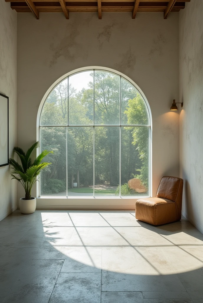 There's a glass partition